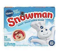 Pillsbury Ready To Bake Snowman Shape Sugar Cookie Dough - 9.1 OZ