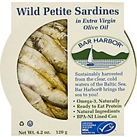 Bar Harbor Sardines Wild Petite Evoo - 4.2 OZ - Image 2
