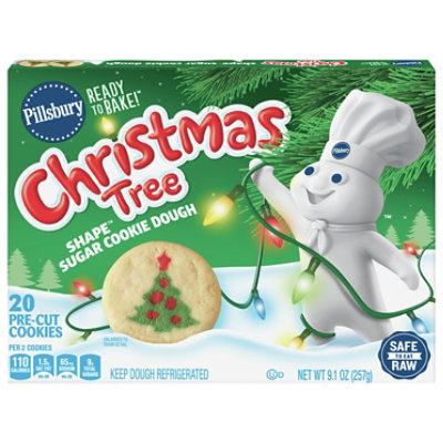 Pillsbury Ready To Bake Christmas Tree Shape Cookie Dough - 9.1 OZ - Image 2