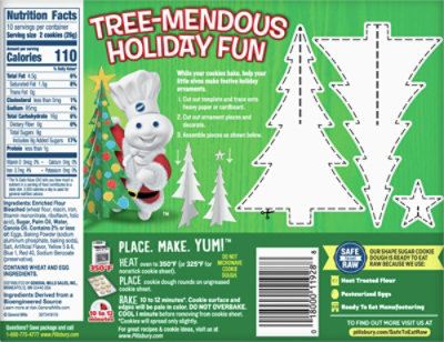 Pillsbury Ready To Bake Christmas Tree Shape Cookie Dough - 9.1 OZ - Image 5