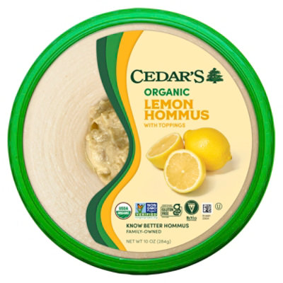 Cedars Mediterranean Organic Lemon Hommus - 10 Oz - Image 1
