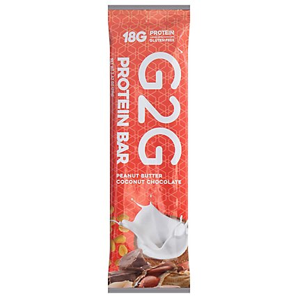 G2g Protein Bar - Peanut Butter Coconut Chocolate - 2.47 OZ - Image 3