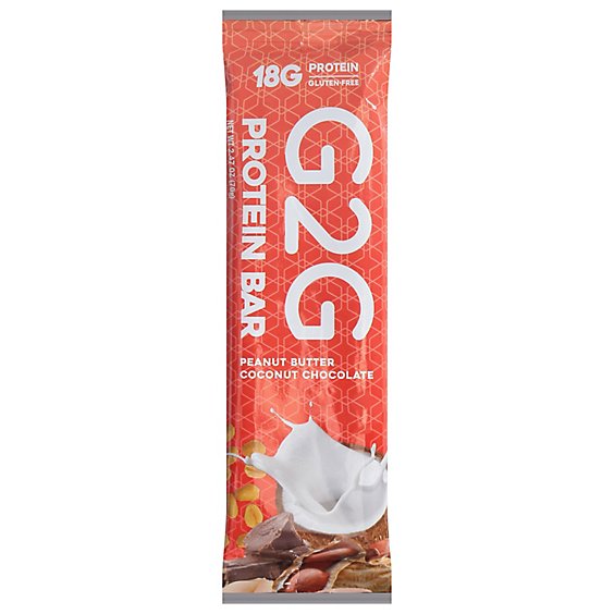G2g Protein Bar - Peanut Butter Coconut Chocolate - 2.47 OZ