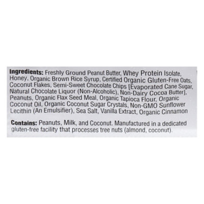 G2G Protein Bar - Peanut Butter Coconut Chocolate - 2.47 OZ - Image 4