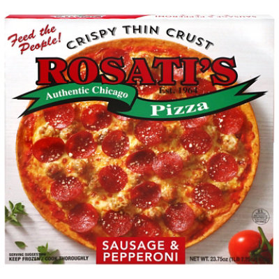 Rosatis Thin Crust Sausage And Pepperoni Pizza - 25.75 OZ - Image 2