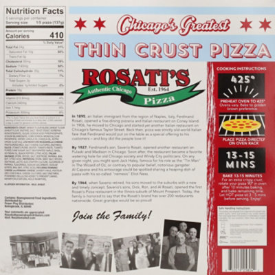 Rosatis Thin Crust Sausage And Pepperoni Pizza - 25.75 OZ - Image 5