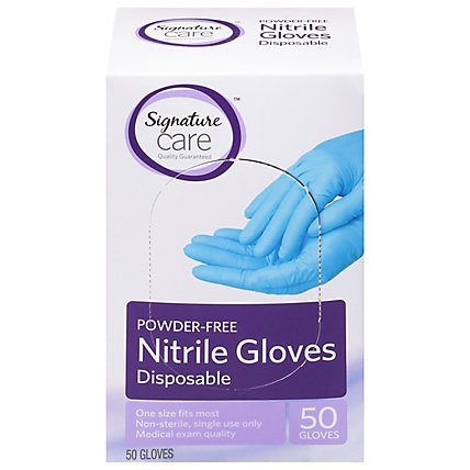 Signature Care Nitrile Gloves - 50 CT - Image 2