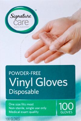 Signature Select/Care Vinyl Gloves One Size - 100 CT - Image 2