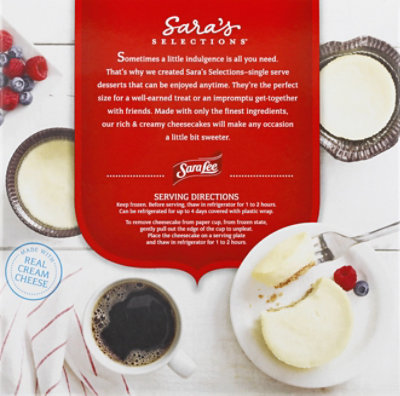 Sara Lee Saras Selections Cheesecake Creamy Classic 4 Count - 11 Oz - Image 6
