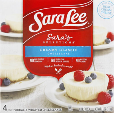 Sara Lee Saras Selections Cheesecake Creamy Classic 4 Count - 11 Oz - Image 2