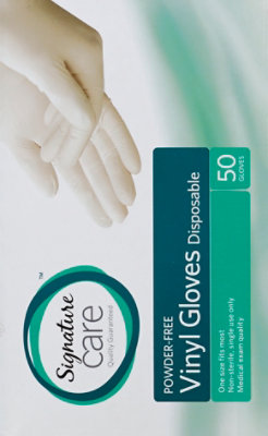 Signature Select/Care Vinyl Powder Free Gloves - 50 CT - Image 4