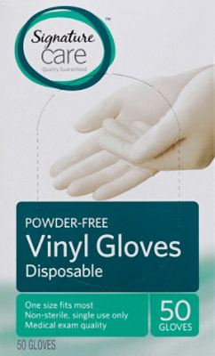 Signature Select/Care Vinyl Powder Free Gloves - 50 CT - Image 2