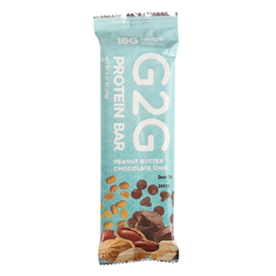 G2G Peanut Butter Chocolate Chip Protein Bar - 2.47 Oz - Image 2