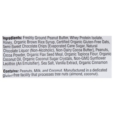 G2G Peanut Butter Chocolate Chip Protein Bar - 2.47 Oz - Image 4
