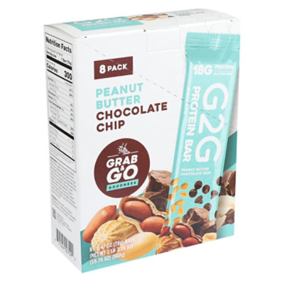 G2G Peanut Butter Chocolate Chip Protein Bar - 2.47 Oz - Image 3