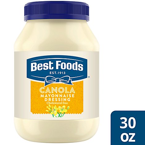 Best Foods Canola Cholesterol Free Mayonnaise Dressing - 30 Oz