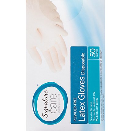 Signature Care Latex Gloves Powder Free - 50 CT - Image 3