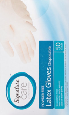 Signature Select/Care Latex Gloves Powder Free - 50 CT - Image 5