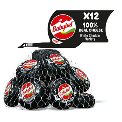 Babybel Mini White Cheddar Snack Cheese 12 Count - 8.4 Oz