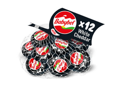 Mini Babybel White Cheddar Snack Cheese 12 Count - 8.4 Oz - Image 2