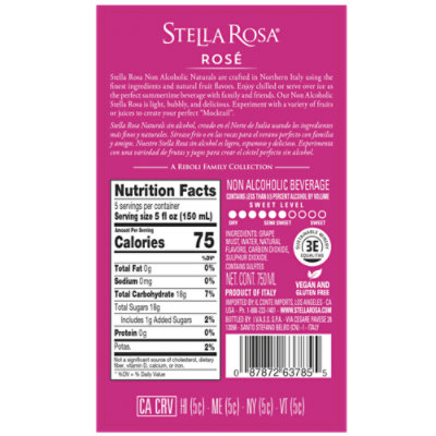 Stella Rosa Rose Non-alcoholic Wine - 750 ML - Image 5