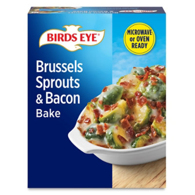 Birds Eye Brussels Sprouts And Bacon Bake Frozen Vegetable - 13 OZ