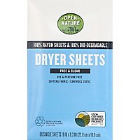Open Nature Dryer Sheets Free & Clear - 80 CT - Image 2