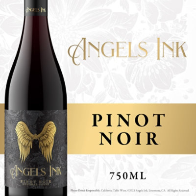 Angels Ink Pinot Noir California Red Wine - 750 Ml - Image 1