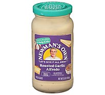 Newmans Own Pasta Sauce Alfredo Roasted Garlic - 15 Oz