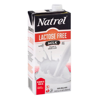 Natrel Milk Whole Lactose Free 1 Quart - 32 Fl Oz - Safeway