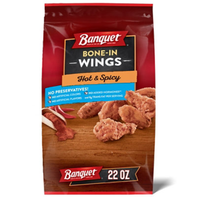 Banquet Hot And Spicy Frozen Bone-In Chicken Wings - 22 Oz - Image 1