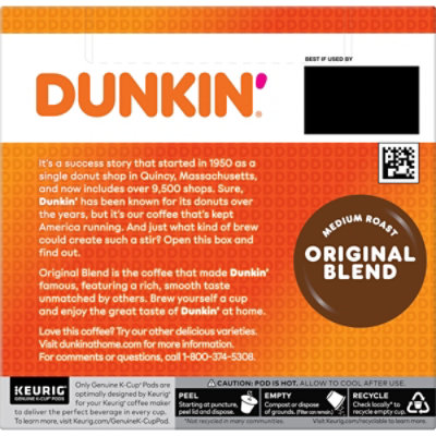 Dunkin’ Original Blend Medium Roast Coffee Keurig K-Cup Pods - 44 Count - Image 6