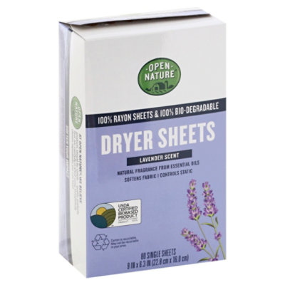 Open Nature Dryer Sheets Lavender - 80 CT - Image 1