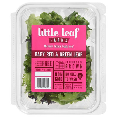 Little Leaf Farms Red Green Leaf Lettuce - 4 OZ - Image 2