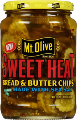 Mt Olive Sweet Heat Bread & Butter Chips - 24 FZ - Image 1