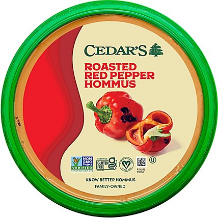 Cedars Roasted Red Pepper Hummus - EA - Image 2