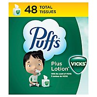 Puffs Plus Lotion Facial Tissue With The Scent Of Vicks 2 Ply - 48 Count - Image 2