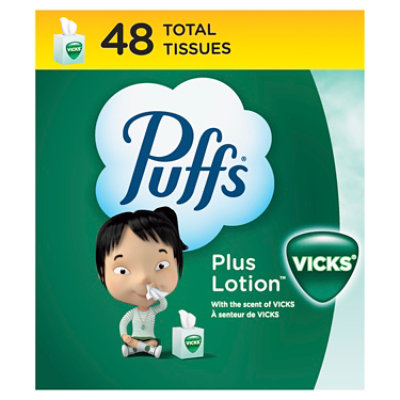 Puffs Plus Lotion Facial Tissue With The Scent Of Vicks 2 Ply - 48 Count - Image 1