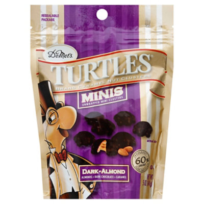 DeMets Turtles Caramel Nut Clusters Minis Unwrapped Dark Almond 5 Oz Safeway