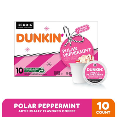 Dunkin Donut Coffee K Cup Pods Peppermint Mocha - 10 Count - Image 2