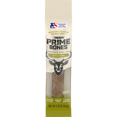 Prime Bones Dog Treats Long Lasting Chew Treats With Wild Venison - 2.38 Oz - Image 3