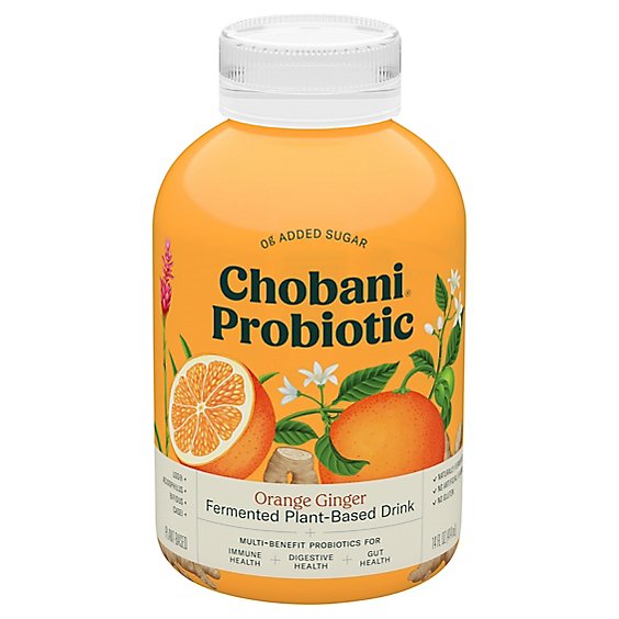 Chobani Probiotic Lemon Ginger Tea Plant Based Drink - 14 Fl. Oz.