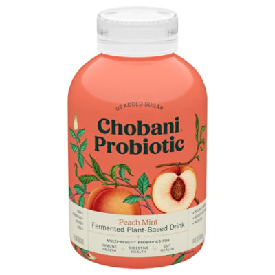  Chobani Probiotic Peach Mint Tea Plant Based Drink - 14 Fl Oz. 