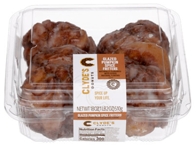 Glazed Pumpkin Fritters 6 Count - 18 OZ - Image 1