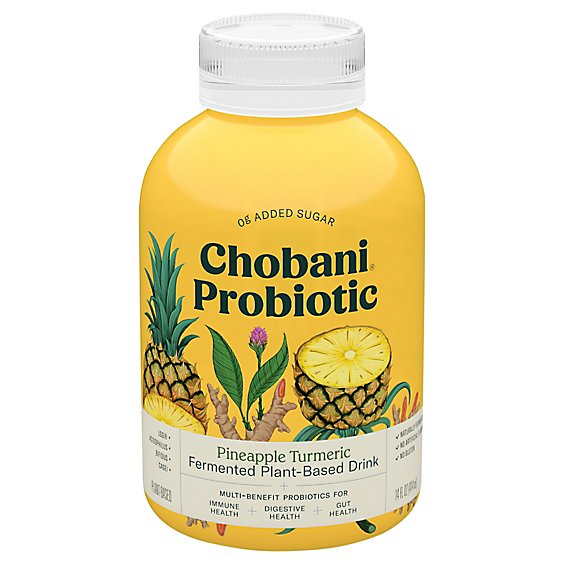 Chobani Probiotic Pineapple Turmeric Plant Based Drink - 14 Fl. Oz.