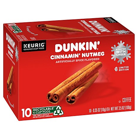 Dunkin Donut K Cup Pods Cinnamon Nutmeg - Each