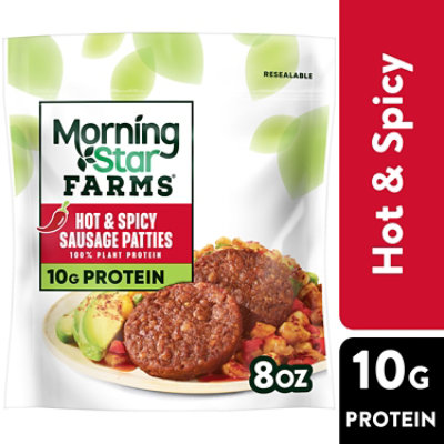 MorningStar Farms Veggie Breakfast Sausage Patties Hot and Spicy - 8 Oz - Image 1