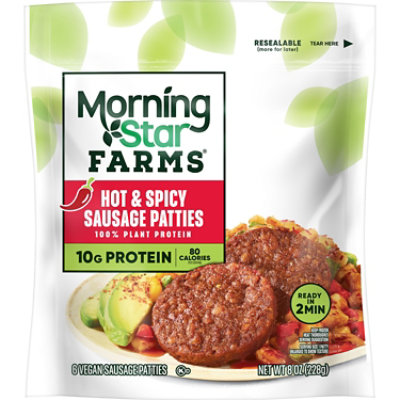 MorningStar Farms Veggie Breakfast Sausage Patties Hot and Spicy - 8 Oz - Image 6