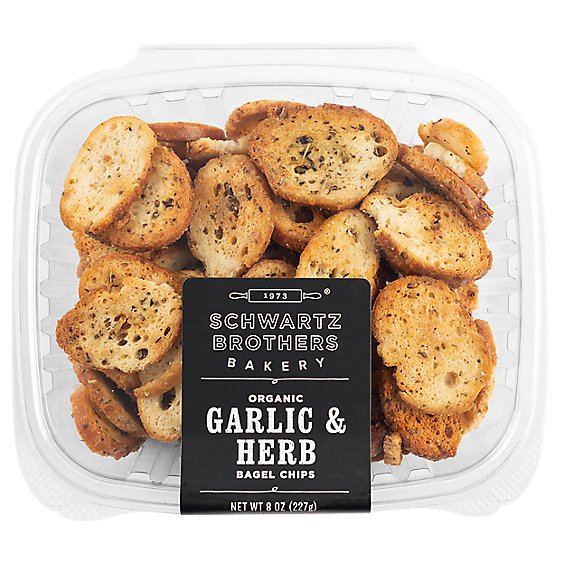 Garlic & Herb Bagel Chips Organic - 8 OZ