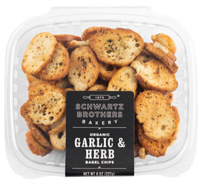 Garlic & Herb Bagel Chips Organic - 8 OZ - Image 1